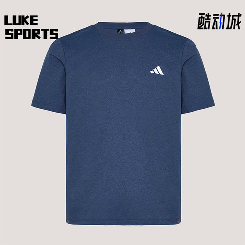 Adidas/阿迪达斯正品春季男士日常耐穿针织经典透气运动T恤KU6404