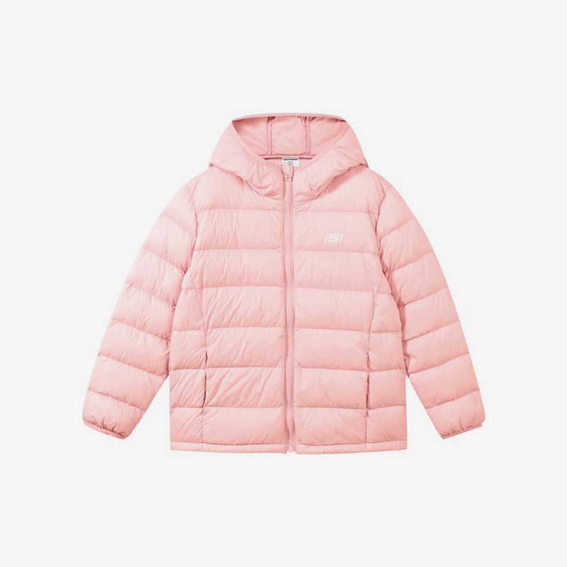 Skechers/斯凯奇正品冬季新款儿童运动休闲保暖连帽羽绒服