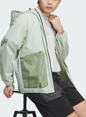 Adidas/阿迪达斯官方正品TH LW WV JKT男士连帽运动外套JI8660