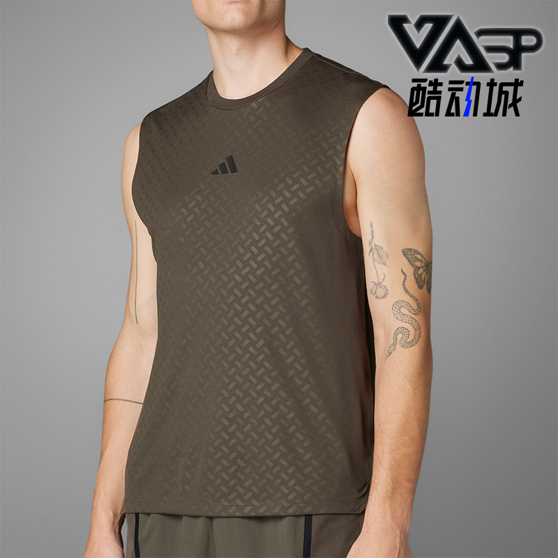 阿迪达斯男士运动健身无袖背心