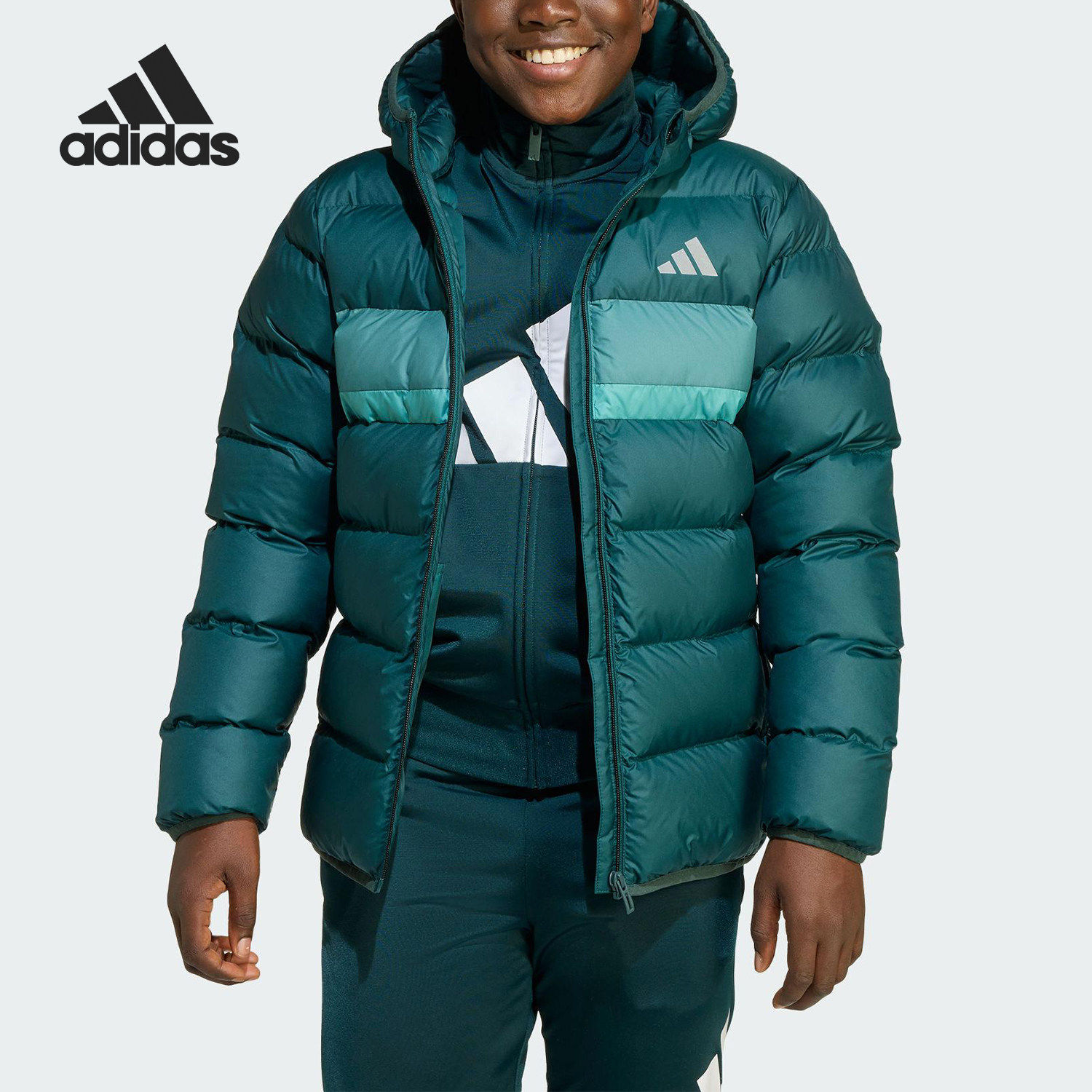 Adidas/阿迪达斯正品2025秋季款大童连帽耐穿保暖棉服JL7437,童装/婴儿装/亲子装,棉袄/棉服,淘宝优惠券,粉丝福利购,淘宝优惠卷