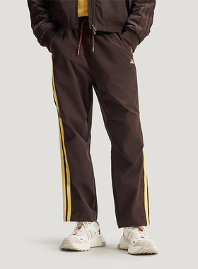 Adidas/阿迪达斯正品2025冬季款男士日常梭织直筒运动长裤KE4063