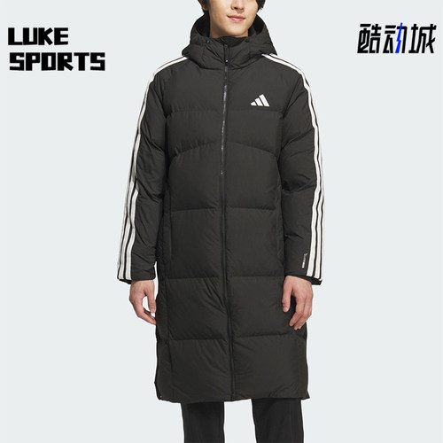 Adidas/阿迪达斯正品2025秋季款男士日常保暖连帽羽绒服KC2498