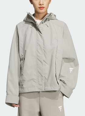 Adidas/阿迪达斯正品2025秋季款女士休闲连帽梭织保暖外套KS0066