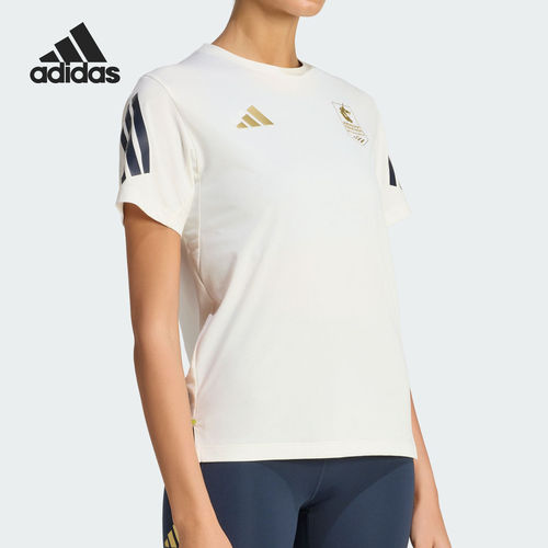 Adidas/阿迪达斯官方正品BM26 TEE W女士跑步透气运动T恤KE6208