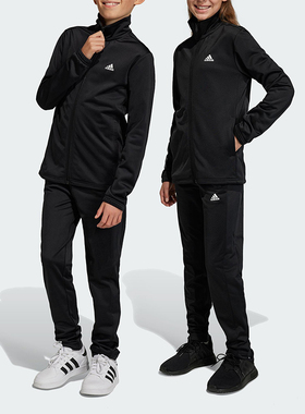 Adidas/阿迪达斯正品2025新款大童经典运动训练针织套装IC5686