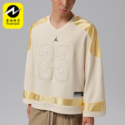 Nike/耐克正品Jordan Brooklyn男士宽松球衣长袖T恤IF1950-110