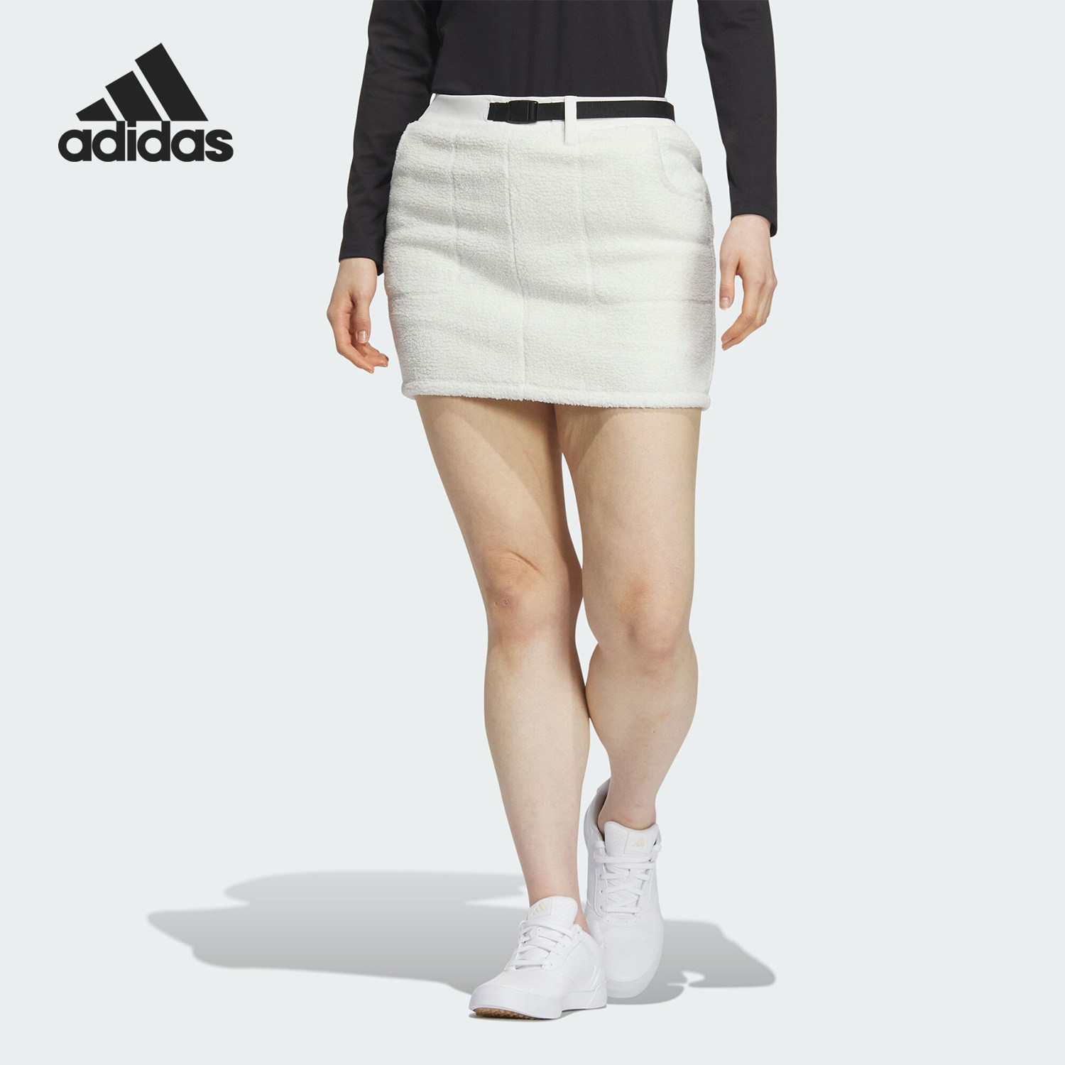 Adidas/阿迪达斯正品高尔夫仿羊羔绒加厚女士运动短裙HY0872