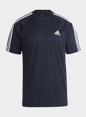 Adidas/阿迪达斯正品夏季款男士透气运动经典圆领宽松短袖H28899