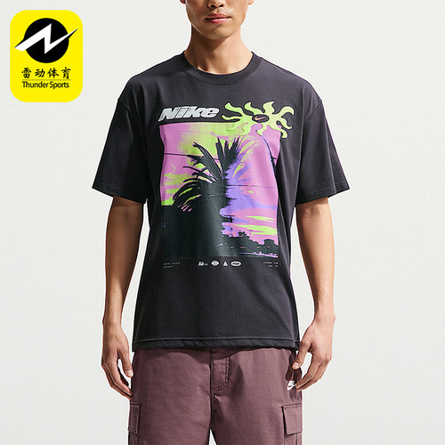Nike/耐克正品夏季男士透气时尚印花潮流休闲短袖T恤IH1372-045