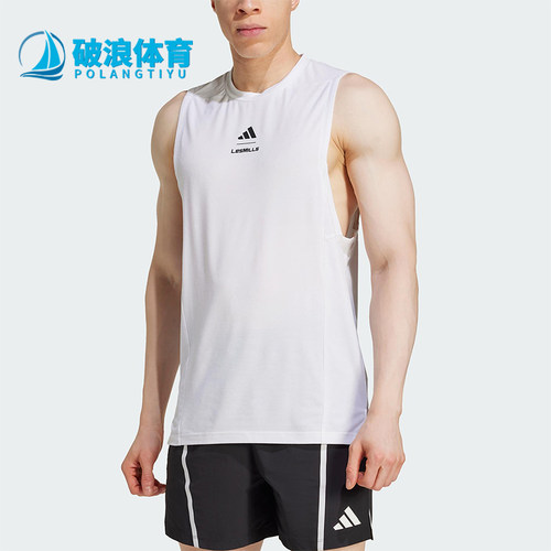 Adidas/阿迪达斯正品M LM G TK男士运动修身健身T恤背心JJ1434