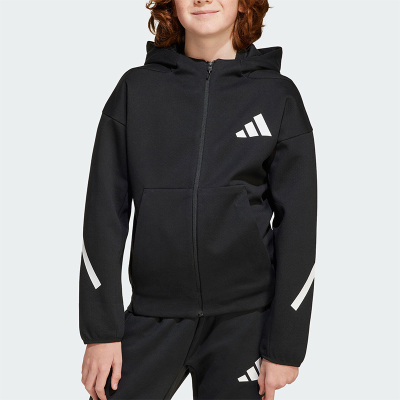 Adidas/阿迪达斯正品秋冬新款大童亲肤柔软运动外套JC7574