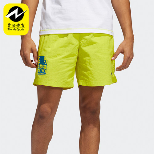 Adidas/阿迪达斯正品三叶草新款男士印花透气休闲运动短裤GN3857