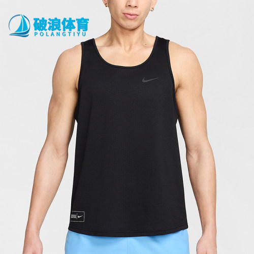 Nike/耐克正品夏季男士休闲针织运动圆领透气背心T恤HV7073-010