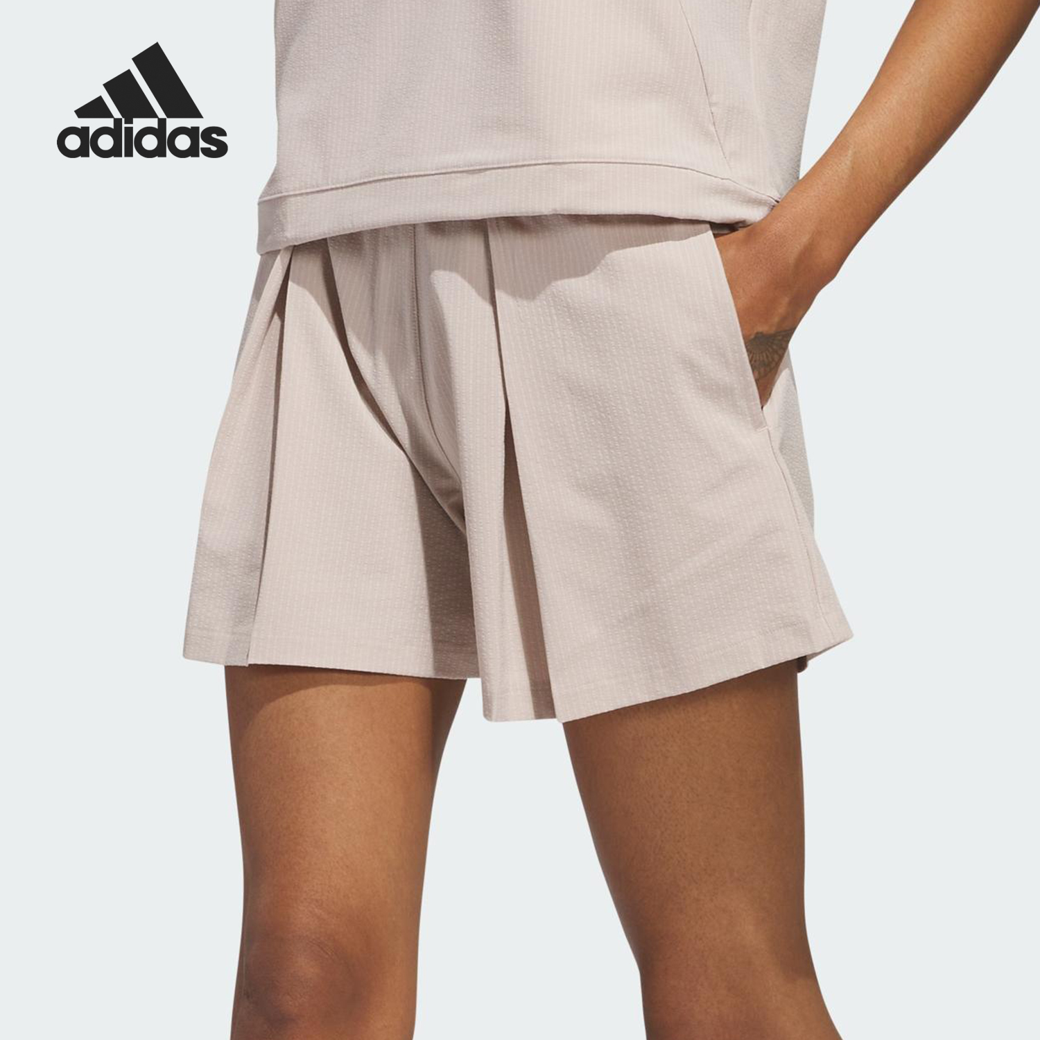 Adidas/阿迪达斯官方正品SHORTS女士高尔夫透气中腰短裤JC9233