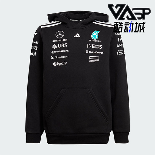 Adidas/阿迪达斯正品2025新款大童经典宽松户外连帽卫衣JX0683