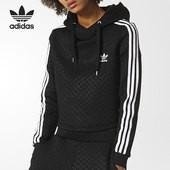 休闲运动连帽卫衣CF3352 三叶草女子时尚 Adidas 阿迪达斯正品