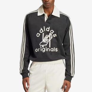 复古长袖 时尚 经典 JD1091 POLO衫 阿迪达斯正品 Adidas 三叶草男士