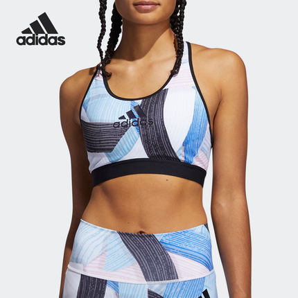 Adidas/阿迪达斯正品当季女子中强度训练醒目背心运动内衣GL4363