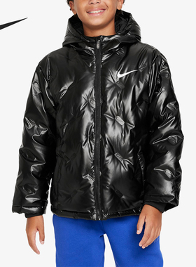 Nike/耐克正品新款大童保暖防风户外连帽运动羽绒服FZ6221