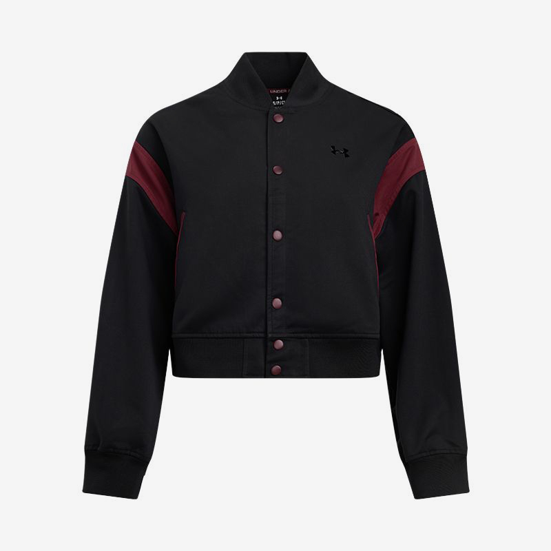 UA/安德玛正品2025新款女士单排扣宽松针织夹克外套6006011-001