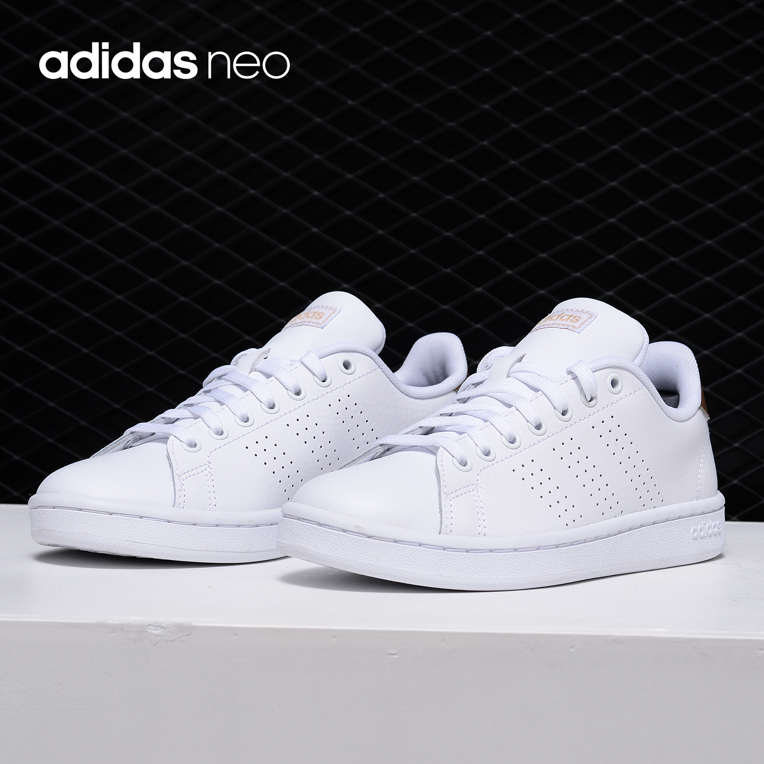 Adidas/阿迪达斯官方正品NEO男女低帮皮革运动休闲板鞋 F36223