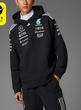 Adidas/阿迪达斯正品2025新款男士经典宽松针织连帽卫衣JW5385