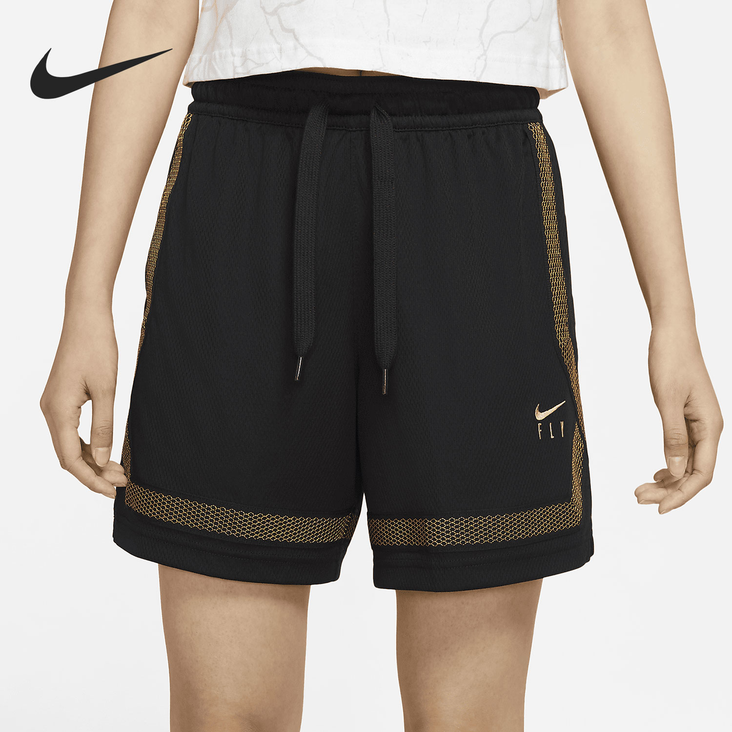 Nike/耐克正品当季新款运动休闲系带女子透气短裤 CK6600-015