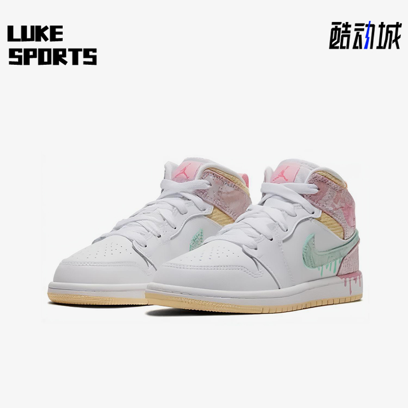 Nike/耐克正品JORDAN 小童透气中帮减震运动时尚篮球鞋DD1667-100