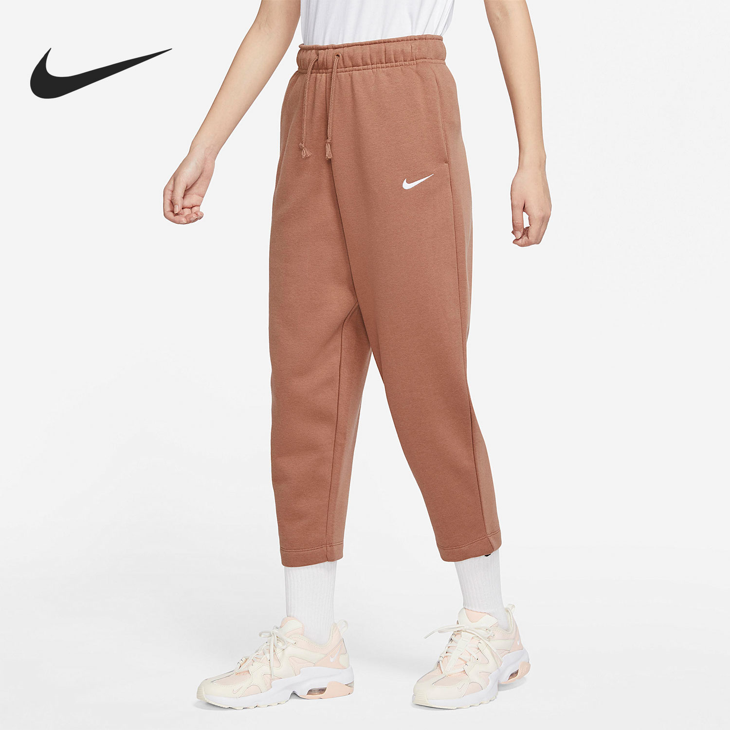 Nike/耐克正品女子柔软舒适加绒运动宽松九分裤 DD5637-215