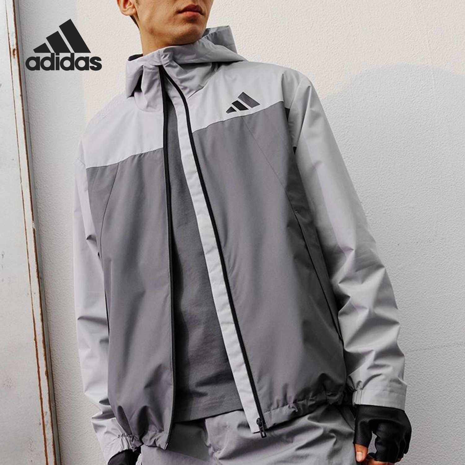 Adidas/阿迪达斯正品2025新款男女拼接宽松户外外套KB1752