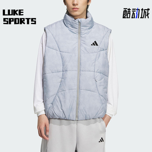 男士 Adidas 款 2025秋季 日常立领保暖棉马甲KC2755 阿迪达斯正品