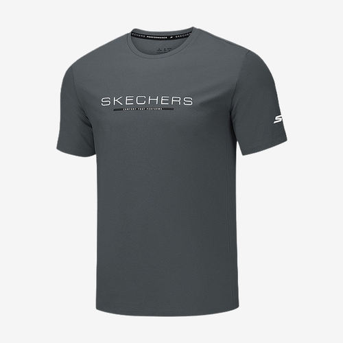 Skechers斯凯奇正品男吸汗透气轻盈修身速干T恤P226M239-000G