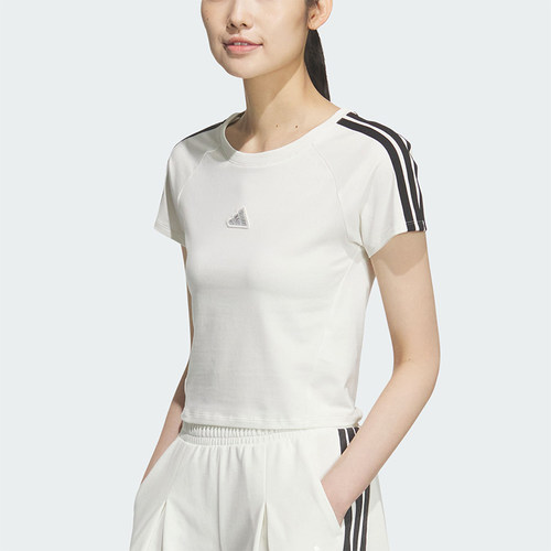 Adidas/阿迪达斯正品ANCE T-SHIRT女士运动圆领短款短袖T恤KS0276