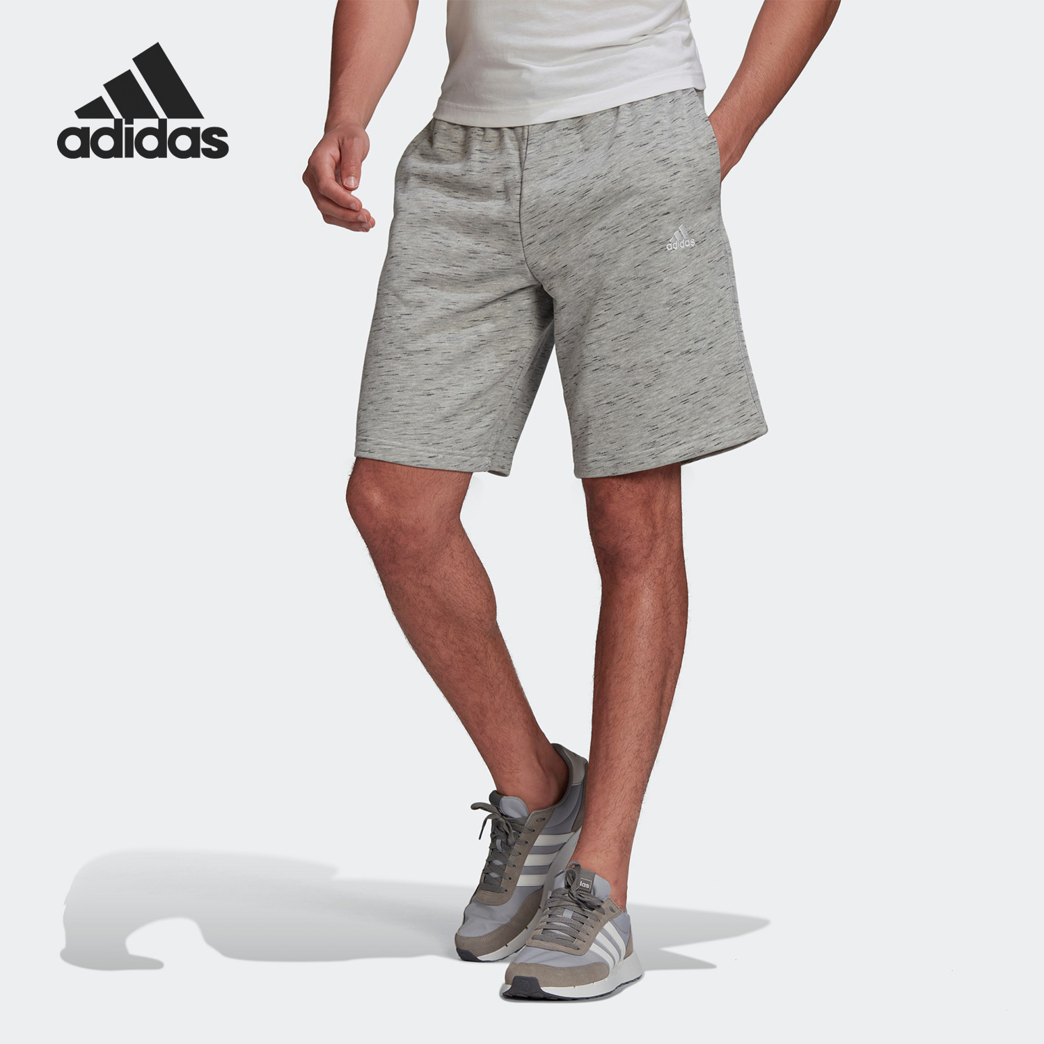 Adidas/阿迪达斯夏季新款男子针织跑步运动短裤HE1803