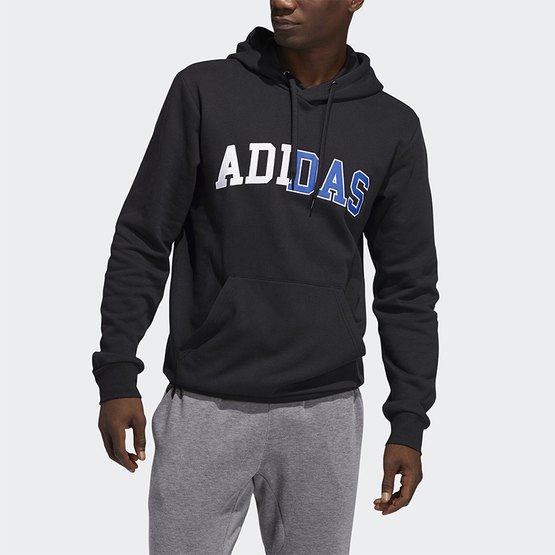 阿迪达斯男士休闲针织连帽卫衣