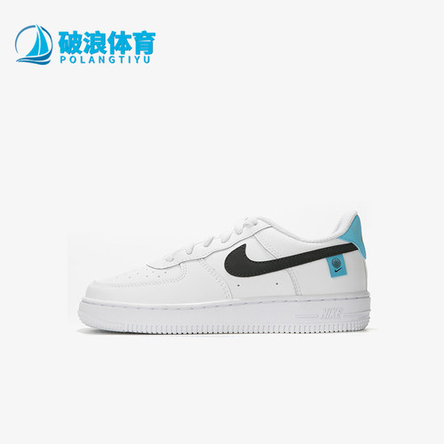 Nike/耐克正品FORCE1WPS新款儿童白蓝色休闲板鞋CN8539-100