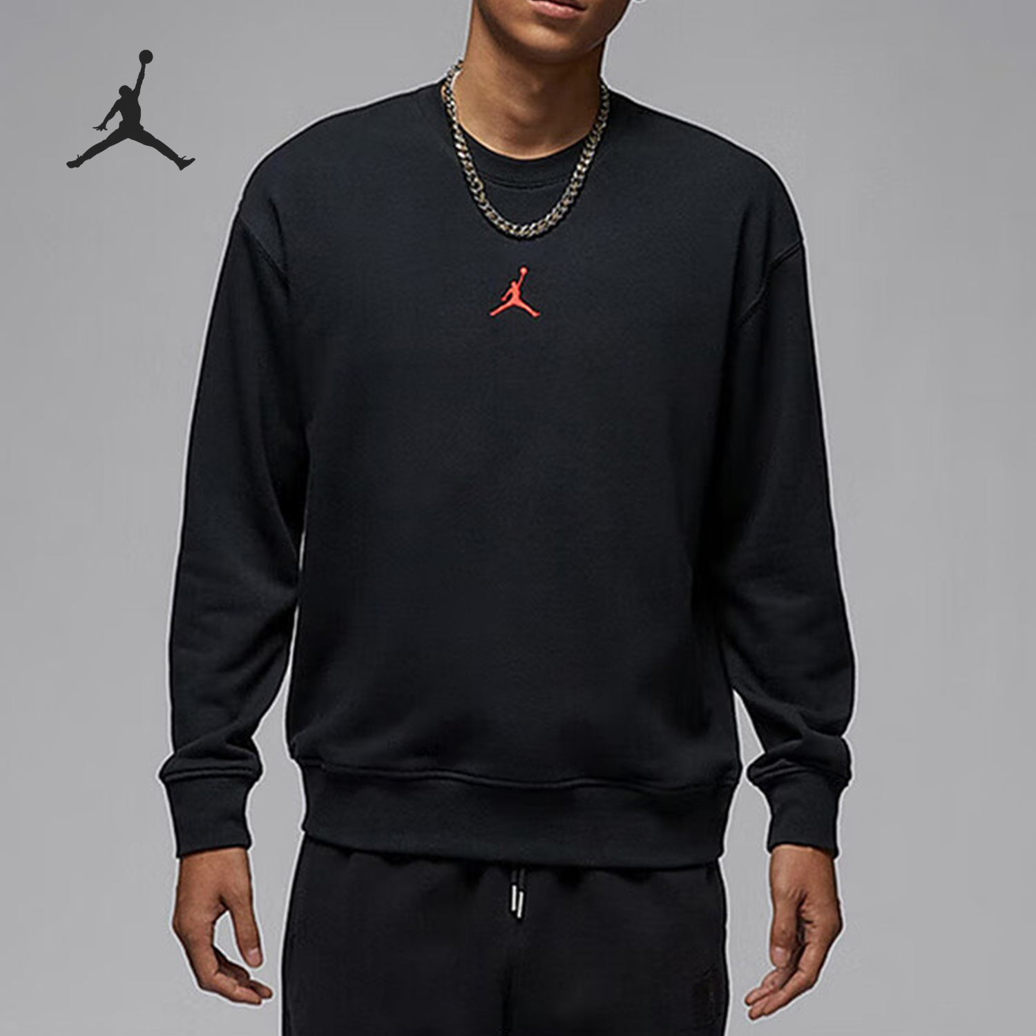 Nike/耐克正品JORDAN男士针织圆领运动训练卫衣IB5605-010