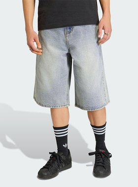 Adidas/阿迪达斯正品三叶草DENIMSHORTS新款男牛仔短裤KE0133