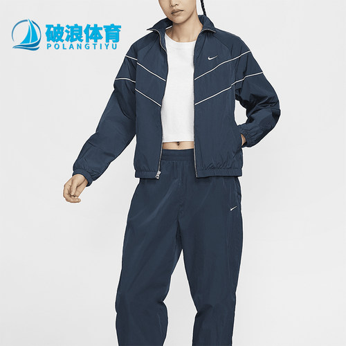 耐克女士立领运动梭织外套
