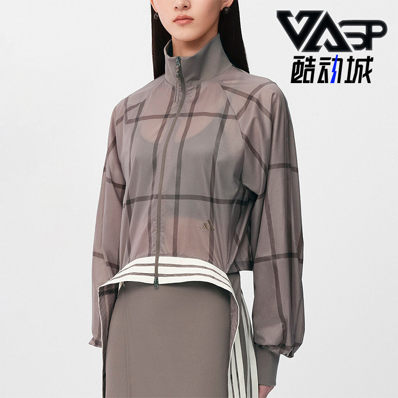 Adidas/阿迪达斯正品2026女士短款时尚经典立领运动外套KX4645 - 实物图