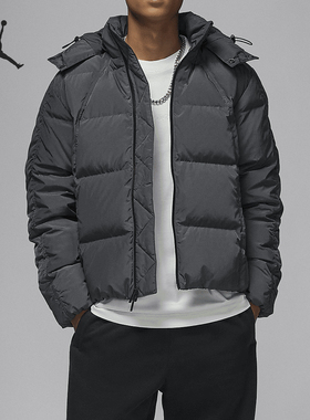 Nike/耐克正品JORDAN男士保暖宽松梭织连帽羽绒服FV7220-060