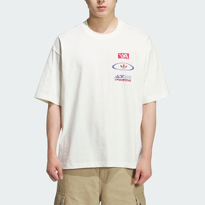 Adidas/阿迪达斯正品三叶草男士运动平纹针织赛车耐穿短袖KH1198