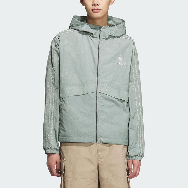 Adidas/阿迪达斯正品三叶草男女休闲连帽耐穿经典日常外套KC1434