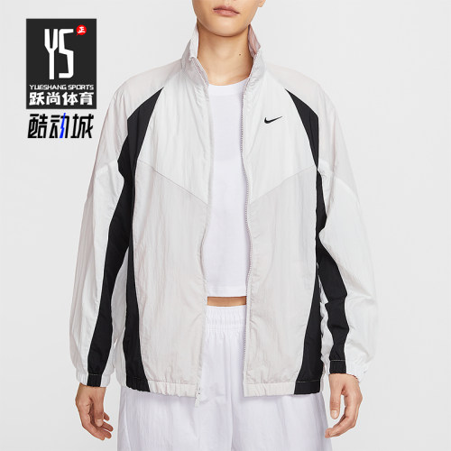 Nike/耐克正品2025女士梭织宽松休闲拼接透气立领外套HV4030-078