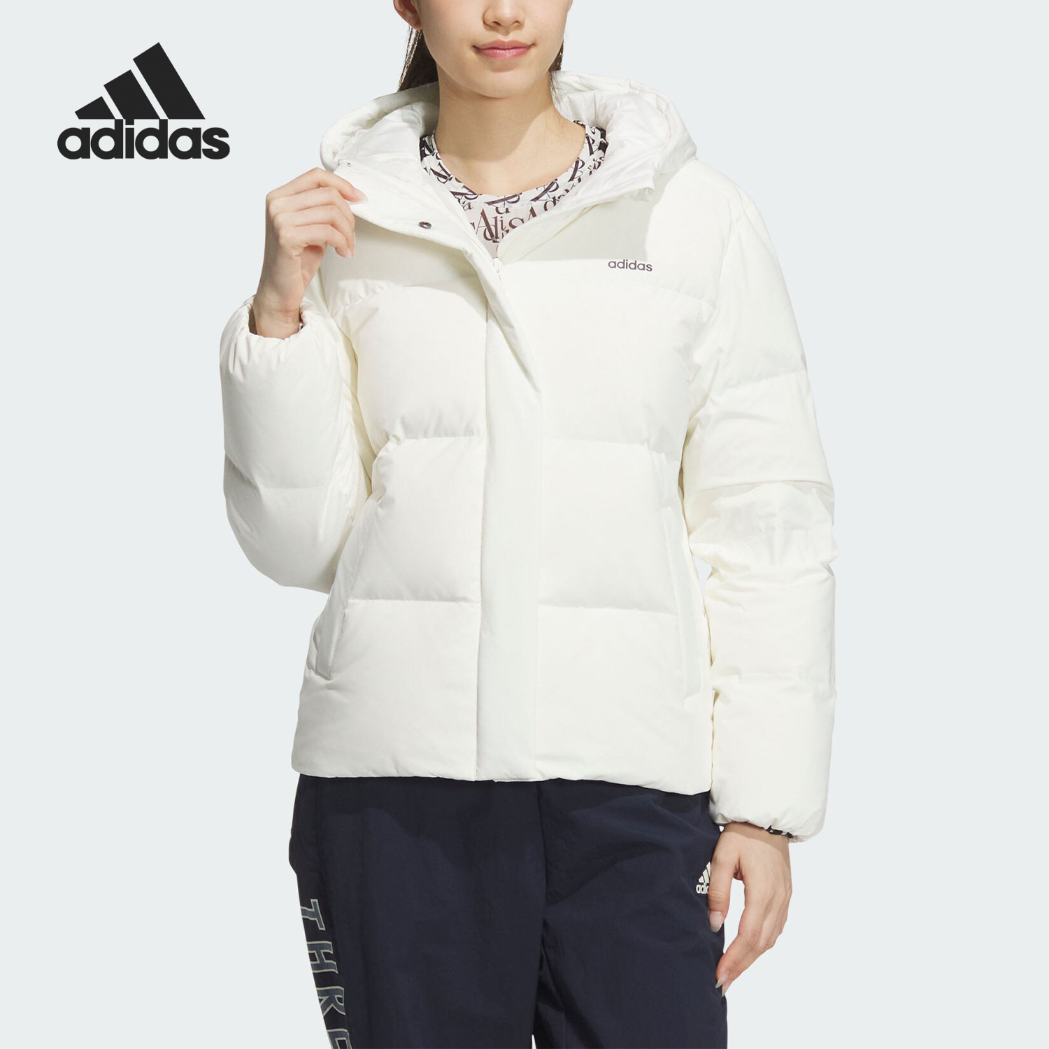 Adidas/阿迪达斯正品新款女士耐穿简约保暖休闲羽绒服JL9592