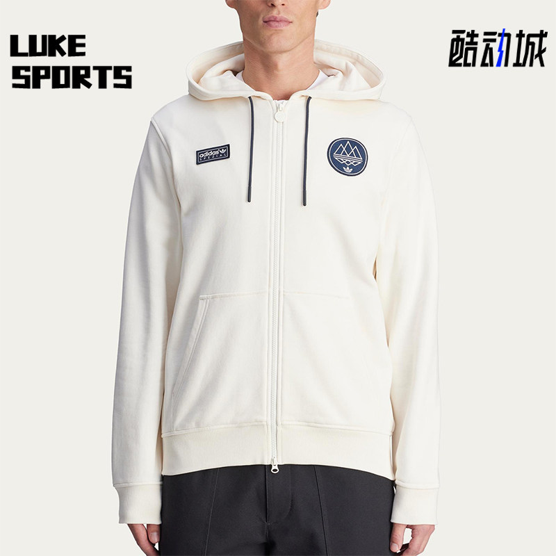 Adidas/阿迪达斯正品春夏三叶草男士休闲运动宽松卫衣夹克JN5433