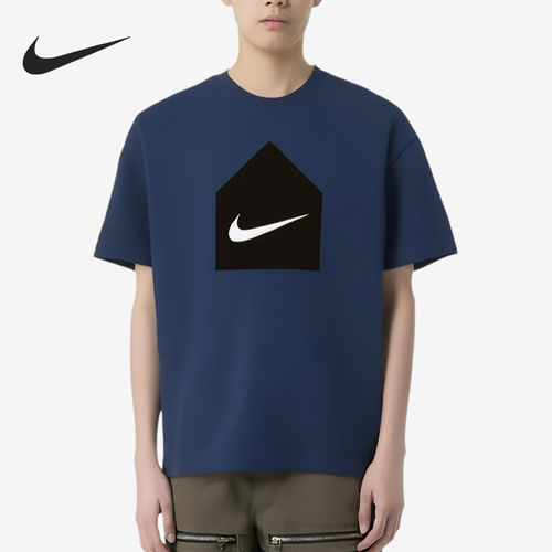 Nike耐克正品男女同款FW23胸前Logo图案休闲短袖T恤DJ2763-419