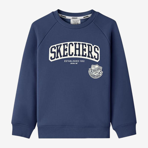 Skechers斯凯奇正品儿童款经典休闲复古系列卫衣L425K065-002Z