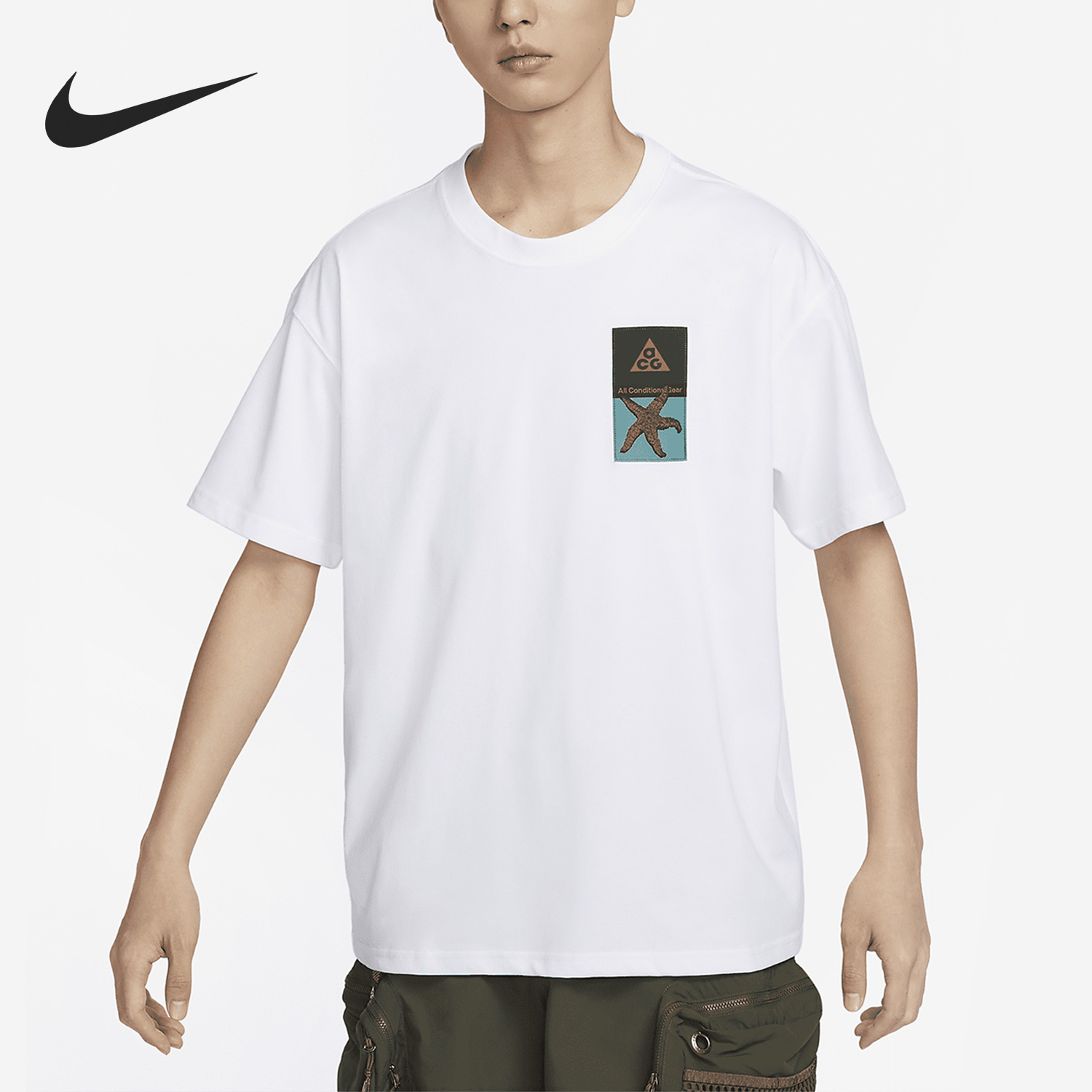 Nike/耐克正品新款男子休闲运动圆领透气短袖T恤DX9444-100